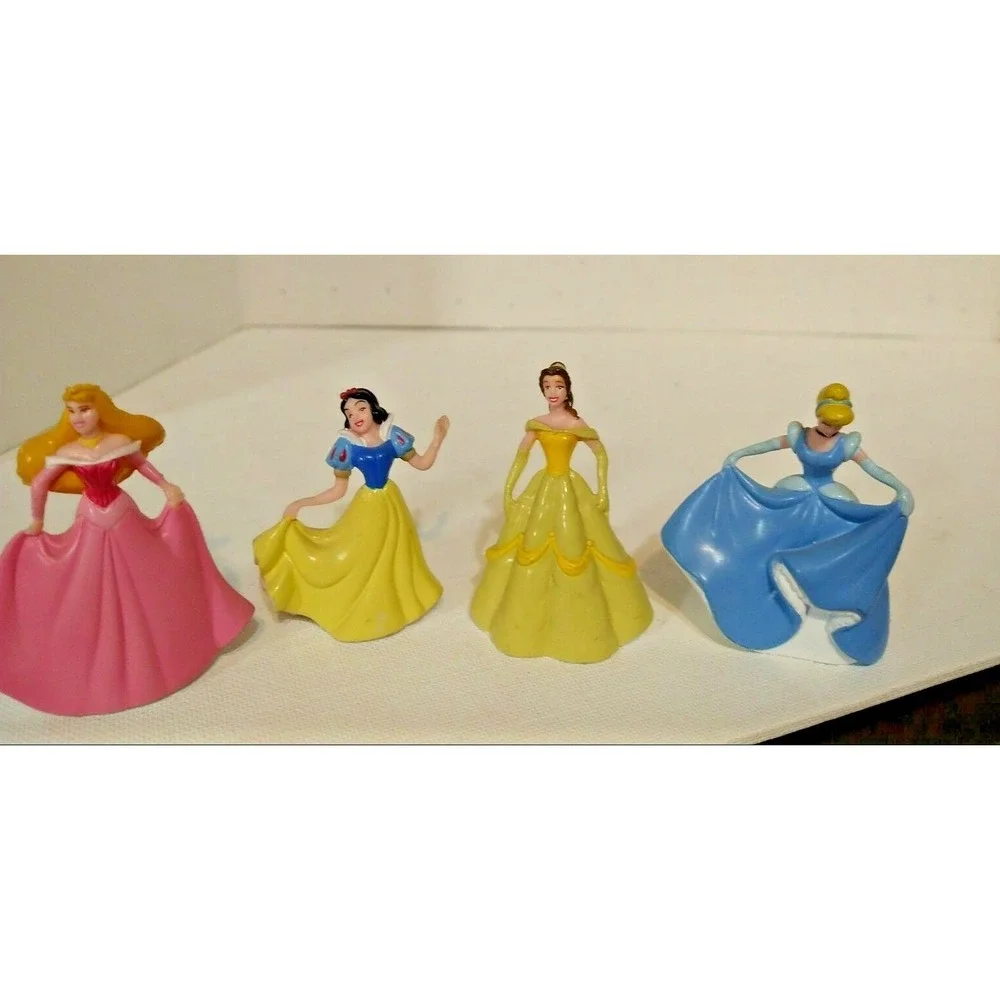 Disney Princess Cake Top Figures Snow White, Cinderella, Aurora & Belle Lot Of 4